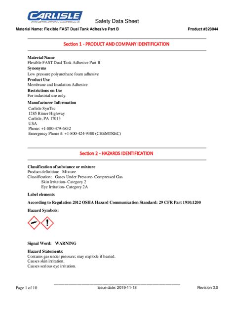 flexible fast dual tank adhesive data sheet.